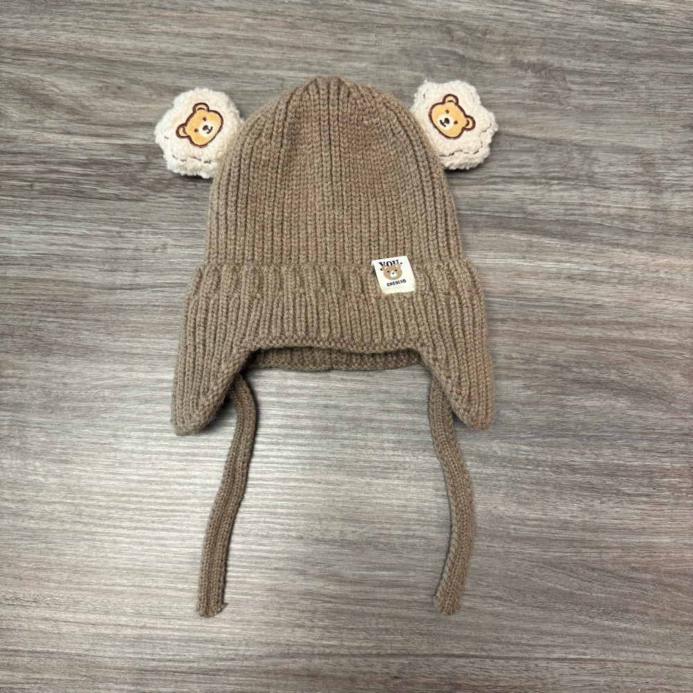 New! Baby Adorable Knit Hat with Bear Ears